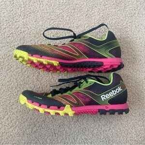Reebok Women's All Terrain Super Running Dura Grip Pink Neon Yellow Shoes Sz 10